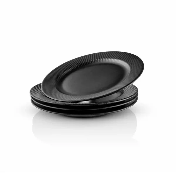 Eva Trio Legio Nova Frokosttallerken Ø22cm. - 4 stk. Sort - udgået