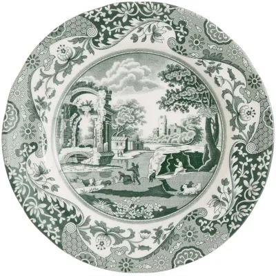 Spode Heritage Green Italian tallerken 20 cm, grøn/hvid