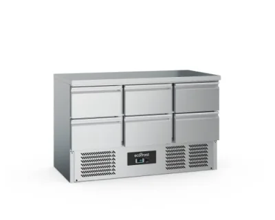saladette 6 skuffer fasttop
