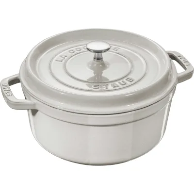 Staub La Cocotte rund støbejernsgryde 20 cm / 2,2 liter, white truffle