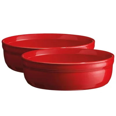 Emile henry Crème brûlée forme, rød, 2 stk.