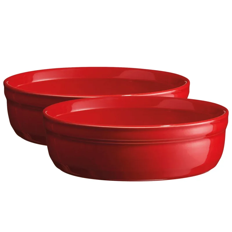 Emile henry Crème brûlée forme, rød, 2 stk.