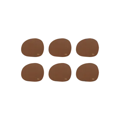 Raw silikone coasters glasbrikker 6-pak - Mocca