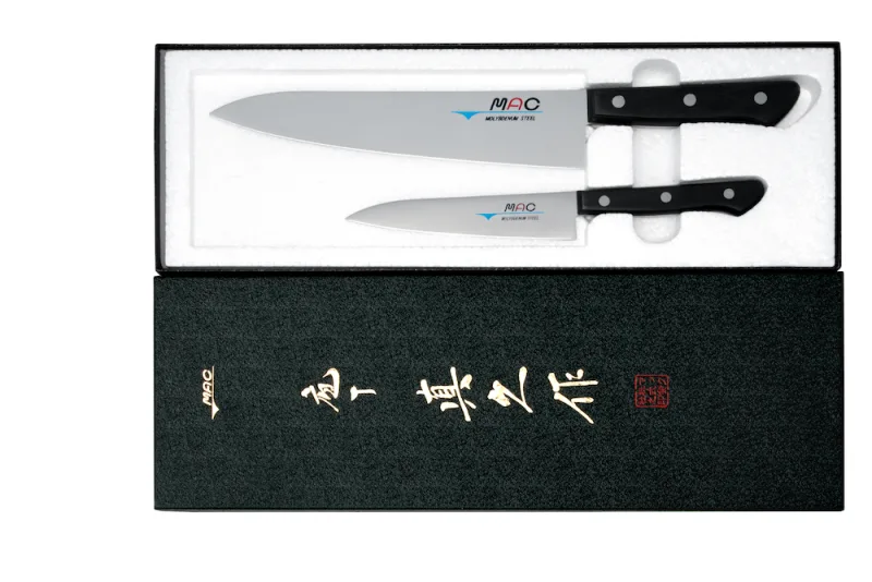 MAC Chef Knivsæt m. 2 knive (Kokkekniv og Utility kniv)