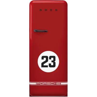 Smeg Porsche Limited Edition køleskab med fryser FAB28RDP9176, Salzburg Red