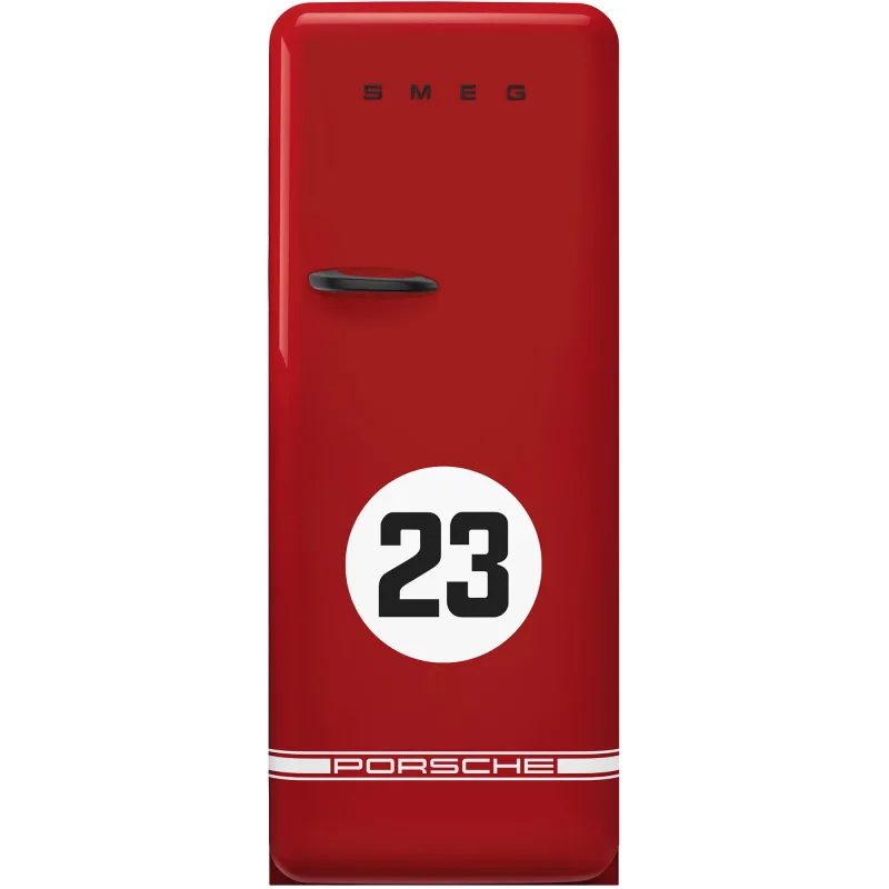 Smeg Porsche Limited Edition køleskab med fryser FAB28RDP9176, Salzburg Red