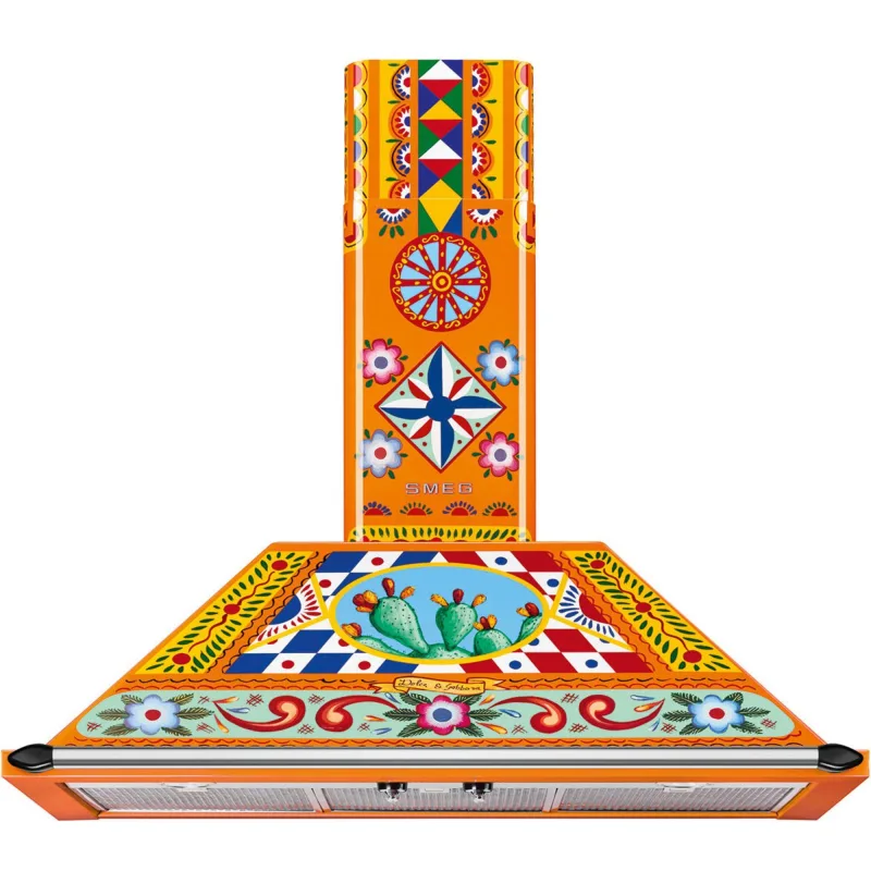 Smeg Væghængt emhætte Dolce & Gabbana Divina Cucina KT90DGC 90 cm