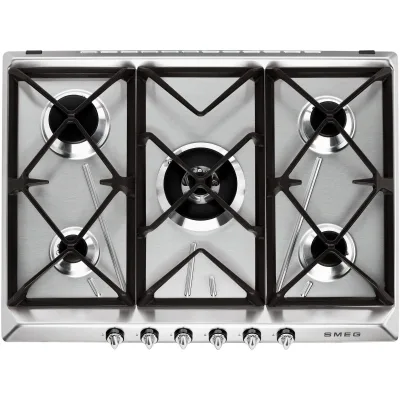 Smeg 68,5 cm gaskogeplade rustfrit stål victoria design