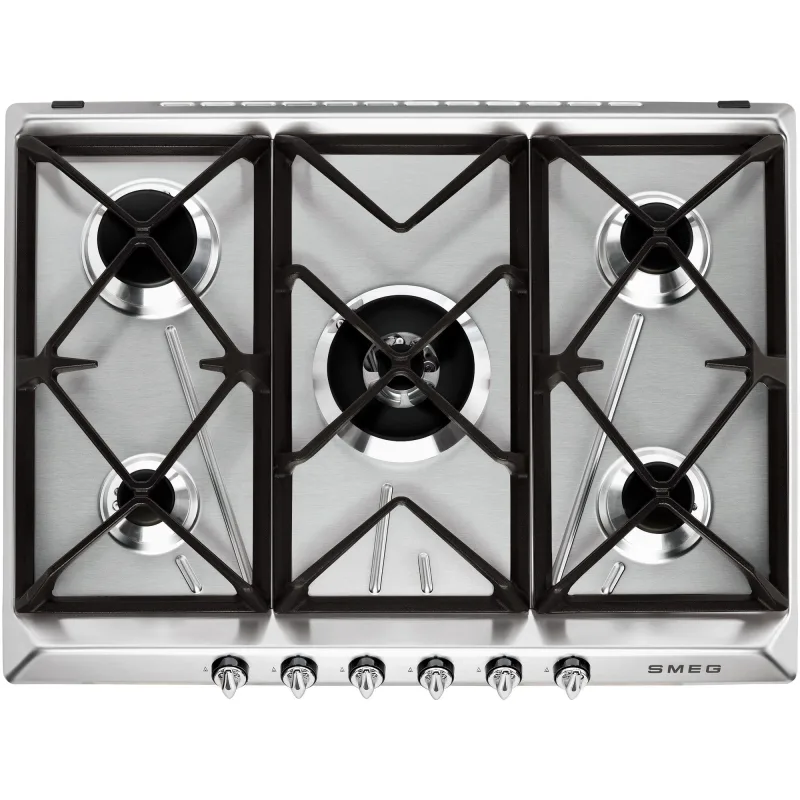 Smeg 68,5 cm gaskogeplade rustfrit stål victoria design