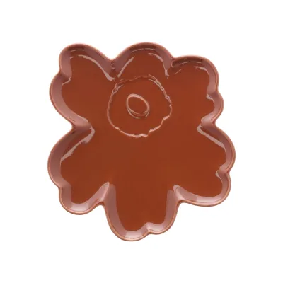 Marimekko Unikko assiet 20 cm, kastanjebrun