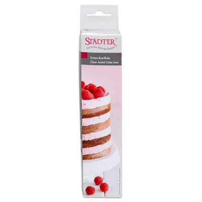 Städter Transparent kagekantsfolie 20 cm x 10 m