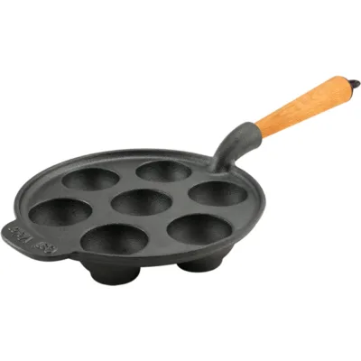 Carl victor Æbleskivepande af støbejern 21 cm