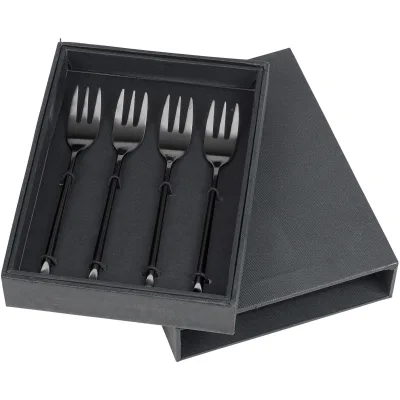 Broste Hune Titanium Mat Black, kagegafler 4 stk.