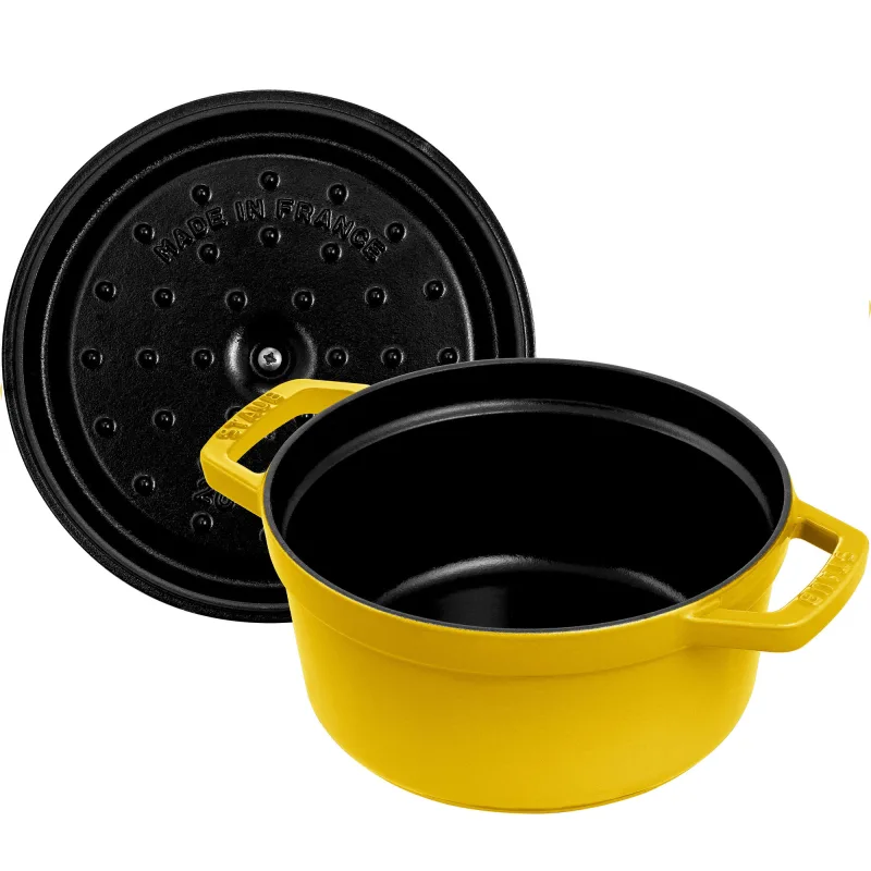 Staub La Cocotte rund støbejernsgryde 20 cm / 2,2 l, citron