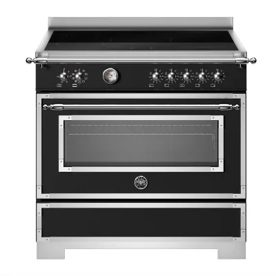 Bertazzoni HER95I1ENET2 Heritage induktionskomfur 90 cm med 5 zoner og 1 ovn, mat sort