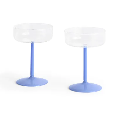 Hay Tint Coupéglas Clear Jade L-Blue 2stk