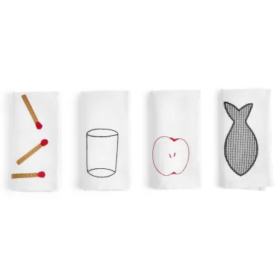 Hay Sobremesa stofserviet 4-pack, hvid