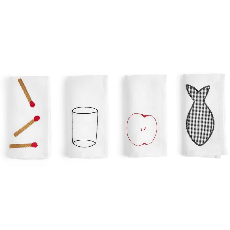 Hay Sobremesa stofserviet 4-pack, hvid