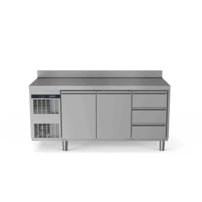 Zanussi kølebord 440L med bagkant - 2 låger - 3x skuffer