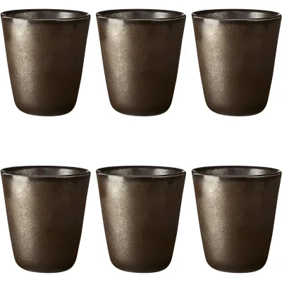Aida RAW krus, metallic brown, 6 stk