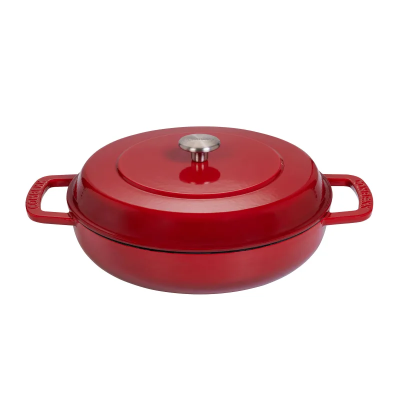 Combekk Lav gryde med låg Ø28 cm/5 liter, cherry