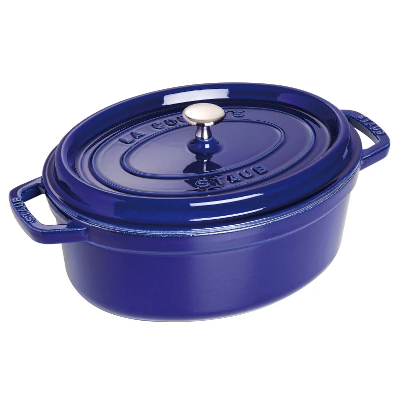 Staub La Cocotte oval støbejernsgryde 29 cm / 4,2 liter, mørkeblå