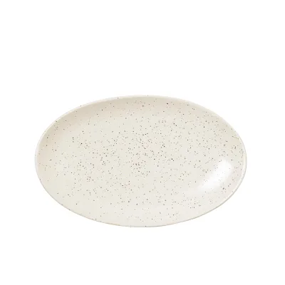 Broste Nordic Vanilla oval tallerken 22 x 13,6 cm