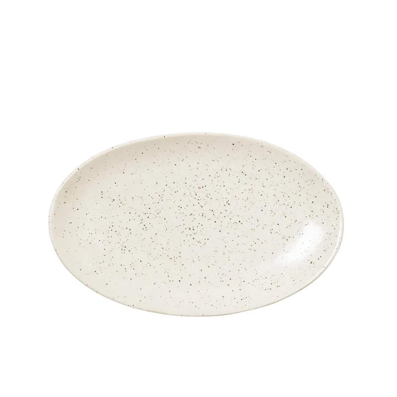Broste Nordic Vanilla oval tallerken 22 x 13,6 cm